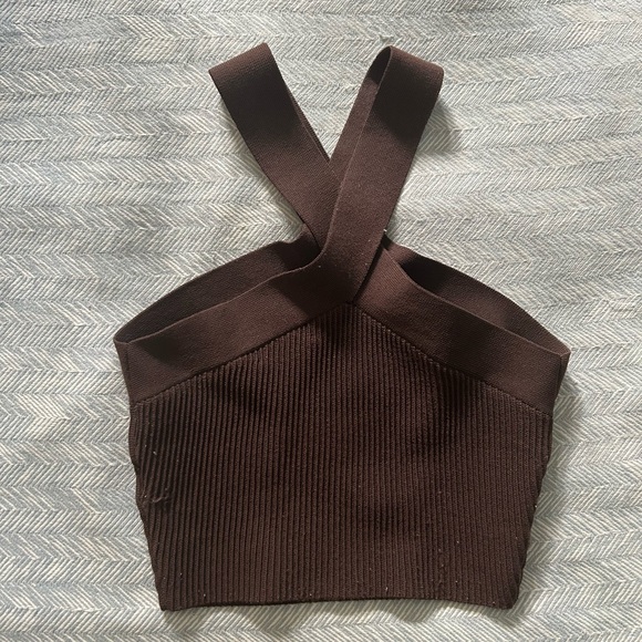 Aritzia Babaton Sculpt Knit Criss-Cross Tank - Picture 2 of 3